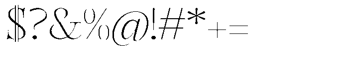 Castlon Extra Light Expanded Font OTHER CHARS