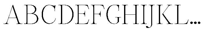 Castlon Extra Light Expanded Font UPPERCASE