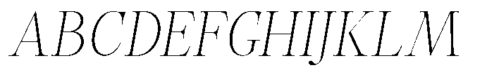 Castlon Extra Light Slanted Font UPPERCASE