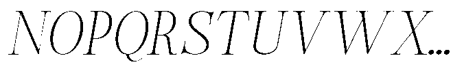 Castlon Extra Light Slanted Font UPPERCASE