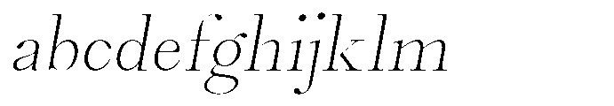 Castlon Extra Light Slanted FONT