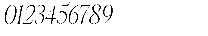 Castlon Light Condensed Slanted Font OTHER CHARS