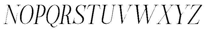 Castlon Light Condensed Slanted Font UPPERCASE