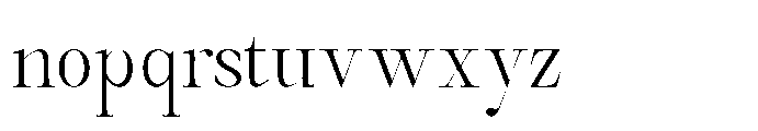 Castlon Light Condensed Font LOWERCASE