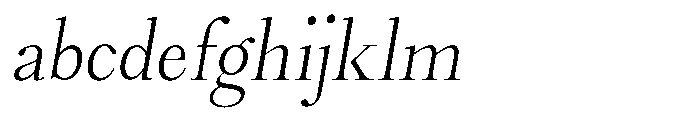Castlon Light Contrast Condensed Slant FONT