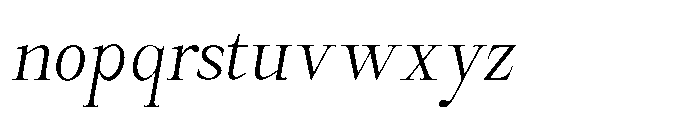 Castlon Light Contrast Condensed Slant Font LOWERCASE