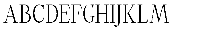 Castlon Light Contrast Condensed Font UPPERCASE