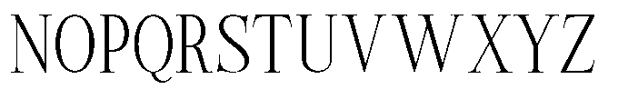 Castlon Light Contrast Condensed Font UPPERCASE