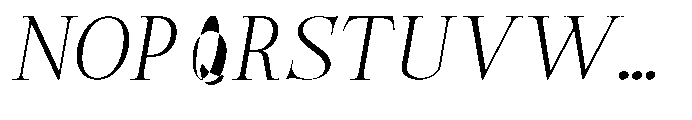 Castlon Light Contrast Expanded Slanted Font UPPERCASE