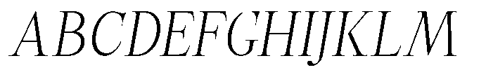 Castlon Light Contrast Slanted Font UPPERCASE