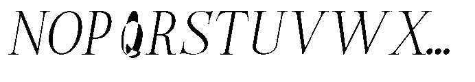 Castlon Light Contrast Slanted Font UPPERCASE