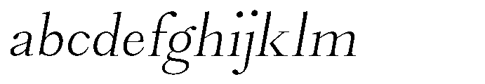 Castlon Light Contrast Slanted FONT