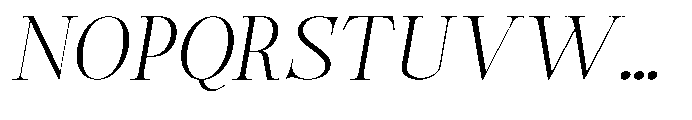 Castlon Light Expanded Slanted Font UPPERCASE