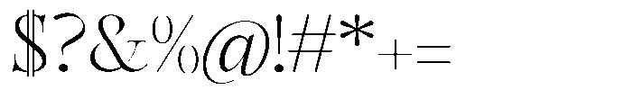 Castlon Light Expanded Font OTHER CHARS