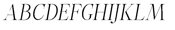 Castlon Light Slanted Font UPPERCASE