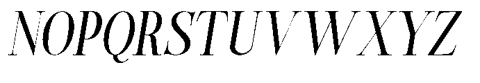 Castlon Medium Condensed Slanted Font UPPERCASE