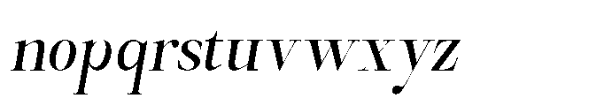 Castlon Medium Condensed Slanted Font LOWERCASE