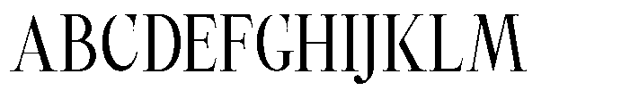 Castlon Medium Contrast Condensed Font UPPERCASE