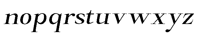 Castlon Medium Contrast Exp Slant Font LOWERCASE