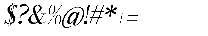 Castlon Medium Contrast Slanted Font OTHER CHARS