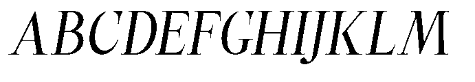 Castlon Medium Contrast Slanted Font UPPERCASE