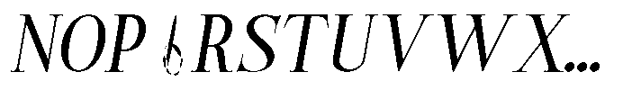 Castlon Medium Contrast Slanted Font UPPERCASE