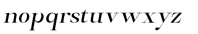 Castlon Medium Expanded Slanted Font LOWERCASE