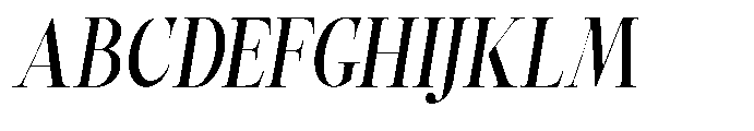 Castlon Semi Bold Condensed Slanted Font UPPERCASE