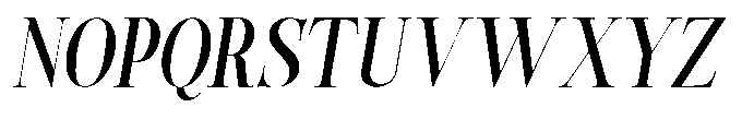 Castlon Semi Bold Condensed Slanted Font UPPERCASE