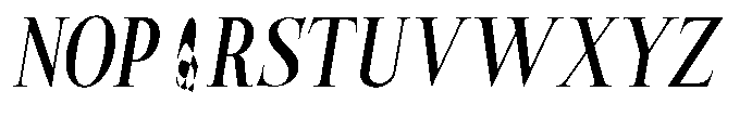 Castlon Semi Bold Contrast Condensed Sla Font UPPERCASE