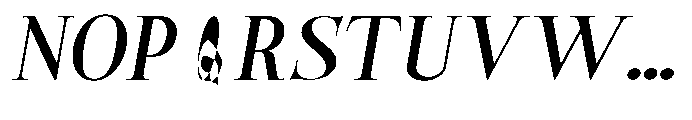 Castlon Semi Bold Contrast Exp Slant Font UPPERCASE