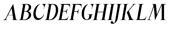 Castlon Semi Bold Contrast Slanted Font UPPERCASE