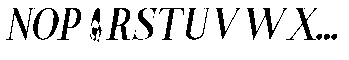 Castlon Semi Bold Contrast Slanted Font UPPERCASE