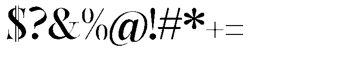 Castlon Semi Bold Expanded Font OTHER CHARS