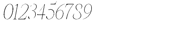 Castlon Thin Condensed Slanted Font OTHER CHARS