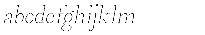Castlon Thin Condensed Slanted FONT