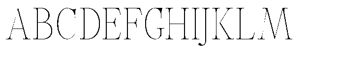 Castlon Thin Condensed Font UPPERCASE