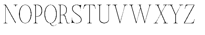 Castlon Thin Condensed Font UPPERCASE