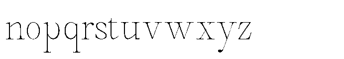 Castlon Thin Condensed Font LOWERCASE