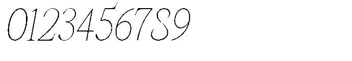Castlon Thin Contrast Condensed Slant Font OTHER CHARS