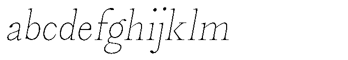 Castlon Thin Contrast Condensed Slant FONT