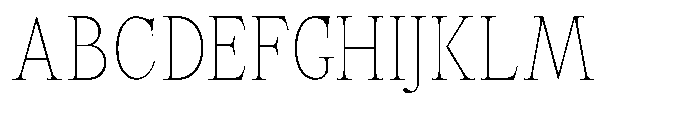 Castlon Thin Contrast Condensed Font UPPERCASE