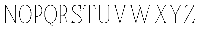 Castlon Thin Contrast Condensed Font UPPERCASE