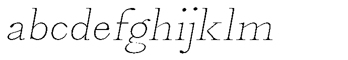 Castlon Thin Contrast Expanded Slanted FONT