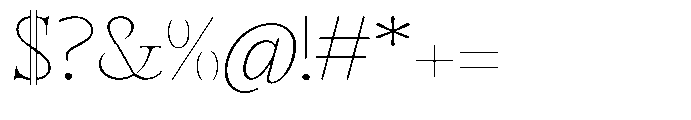 Castlon Thin Contrast Expanded Font OTHER CHARS