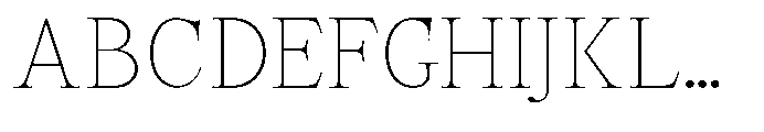 Castlon Thin Contrast Expanded Font UPPERCASE