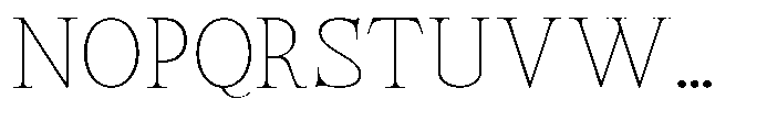 Castlon Thin Contrast Expanded Font UPPERCASE