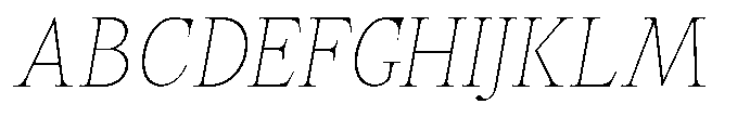Castlon Thin Contrast Slanted Font UPPERCASE