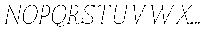 Castlon Thin Contrast Slanted Font UPPERCASE