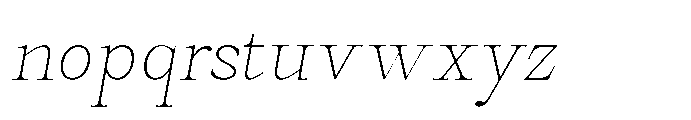 Castlon Thin Contrast Slanted Font LOWERCASE
